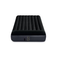 Intex 16.5" Dura Beam Fiber Tech Pillow Rest Air Mattress Durable Bed Mattress - Black